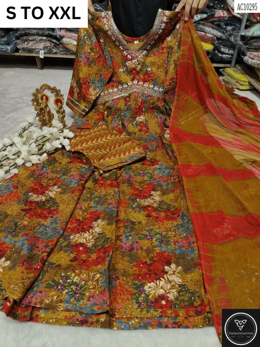 HEAVY ALIACUT KURTA PANT DUPATTA S TO XXL - DESIGN 22 - VASTRA COLLECTION