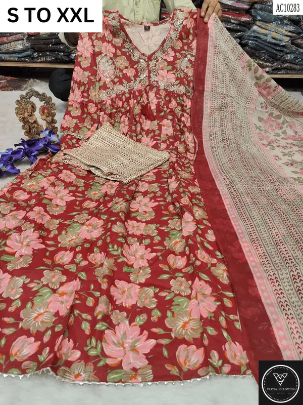 HEAVY ALIACUT KURTA PANT DUPATTA S TO XXL - DESIGN 29 - VASTRA COLLECTION