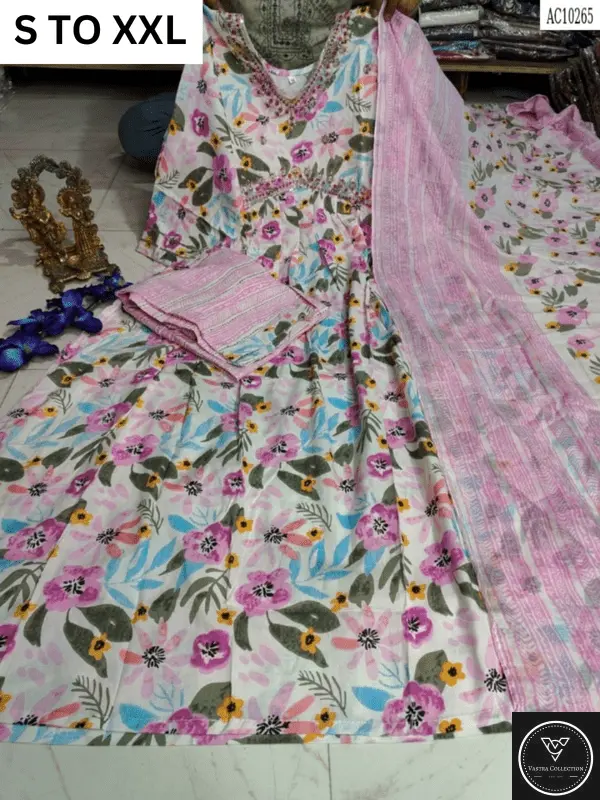 HEAVY ALIACUT KURTA PANT DUPATTA S TO XXL - DESIGN 30 - VASTRA COLLECTION