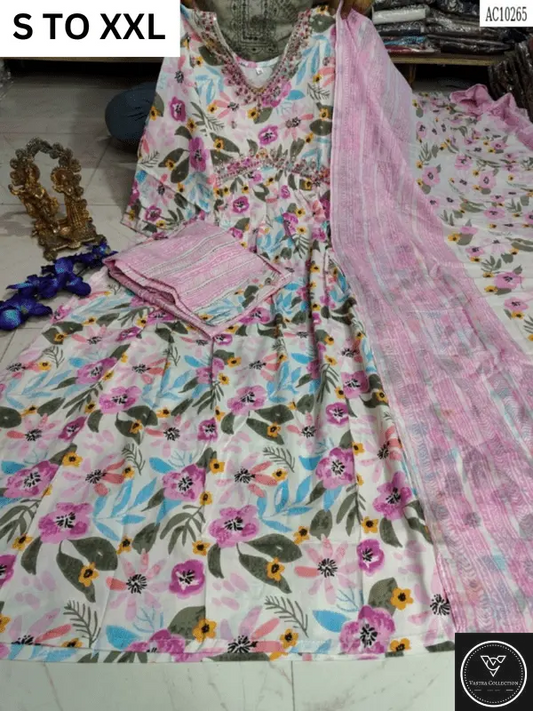 HEAVY ALIACUT KURTA PANT DUPATTA S TO XXL - DESIGN 30 - VASTRA COLLECTION