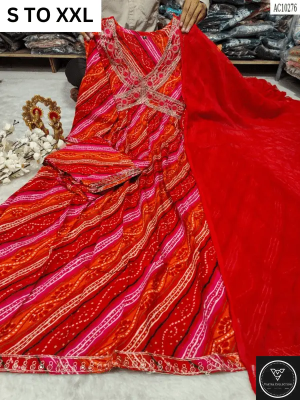 HEAVY ALIACUT KURTA PANT DUPATTA S TO XXL - DESIGN 31 - VASTRA COLLECTION