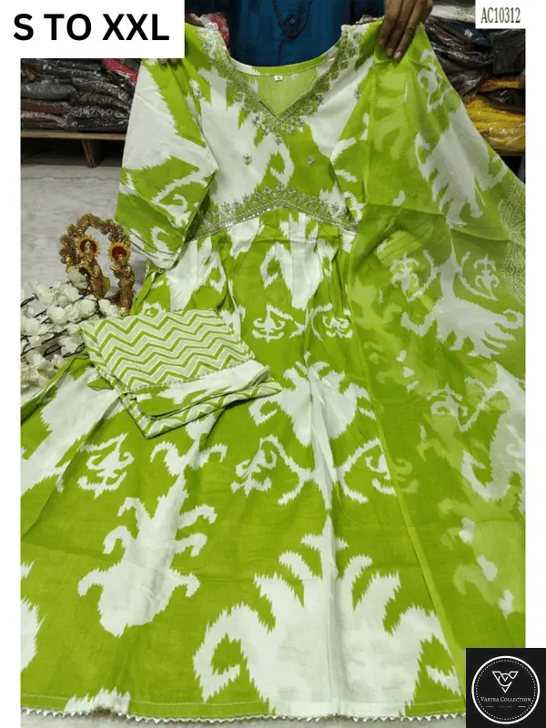 HEAVY ALIACUT KURTA PANT DUPATTA S TO XXL - DESIGN 36 - VASTRA COLLECTION