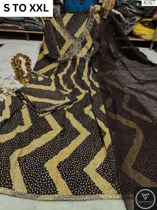 HEAVY ALIACUT KURTA PANT DUPATTA S TO XXL - DESIGN 60 - VASTRA COLLECTION