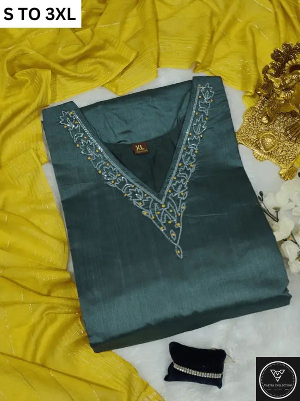 HEAVY MUSLIN COTTON SOFT KURTA DUPATTA S TO 3XL - DESIGN 22 - VASTRA COLLECTION