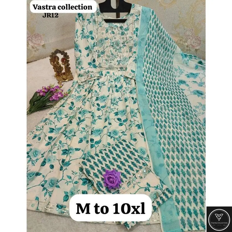 HEAVY NAIRACUT KURTA PANT DUPATTA S TO 10XL - DESIGN 3 - VASTRA COLLECTION