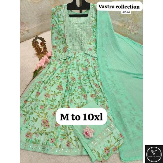 HEAVY NAIRACUT KURTA PANT DUPATTA S TO 10XL - DESIGN 7 - VASTRA COLLECTION