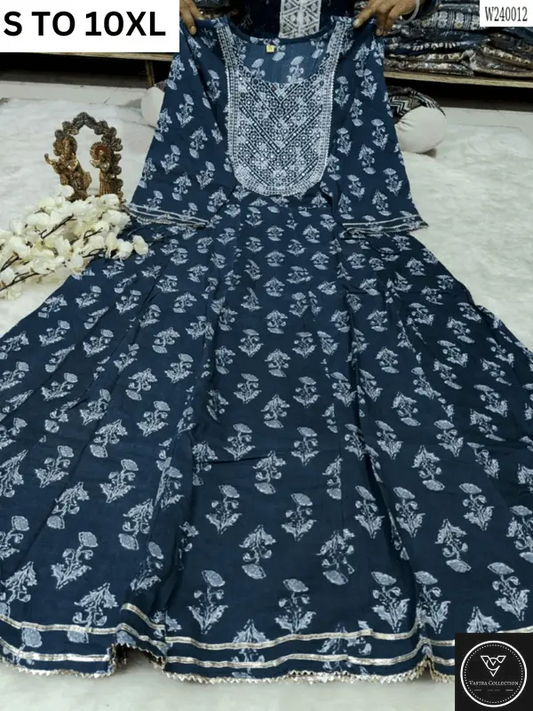 Readymade long gown full flair S TO 10XL - DESIGN 1 - VASTRA COLLECTION