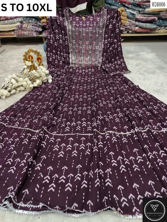 Readymade long gown full flair S TO 10XL - DESIGN 14 - VASTRA COLLECTION