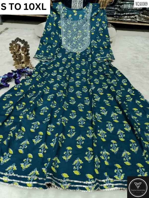 Readymade long gown full flair S TO 10XL - DESIGN 17 - VASTRA COLLECTION