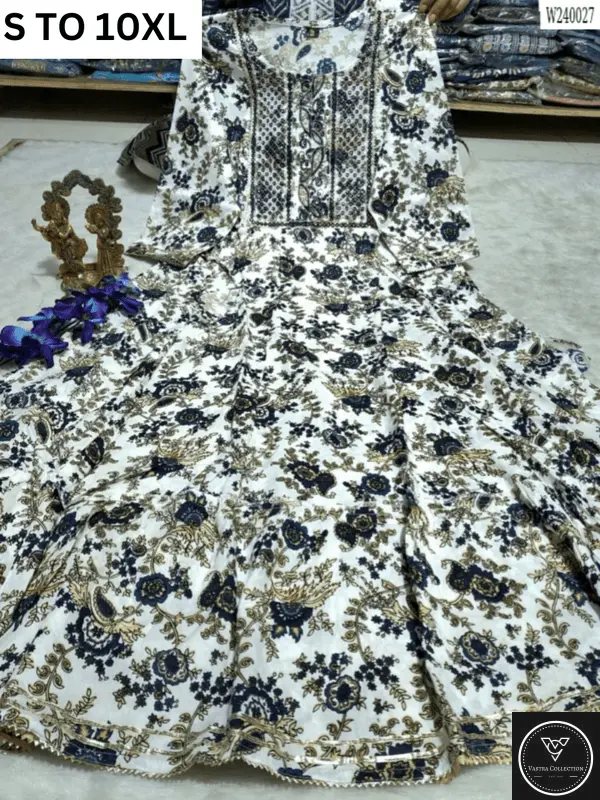 Readymade long gown full flair S TO 10XL - DESIGN 18 - VASTRA COLLECTION