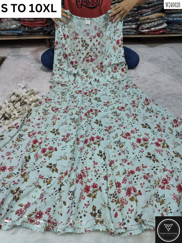 Readymade long gown full flair S TO 10XL - DESIGN 19 - VASTRA COLLECTION