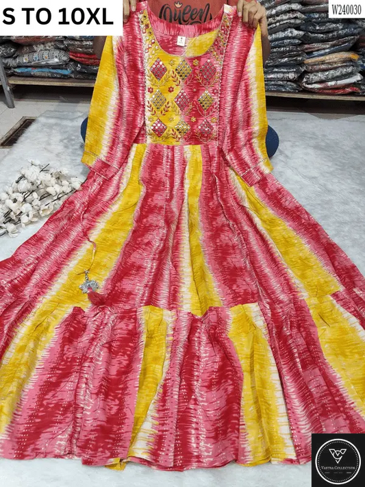 Readymade long gown full flair S TO 10XL - DESIGN 20 - VASTRA COLLECTION