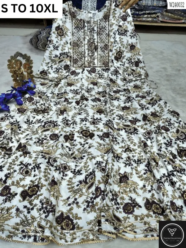 Readymade long gown full flair S TO 10XL - DESIGN 24 - VASTRA COLLECTION