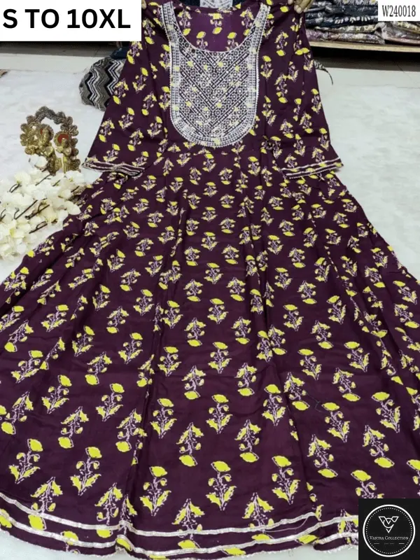 Readymade long gown full flair S TO 10XL - DESIGN 29 - VASTRA COLLECTION