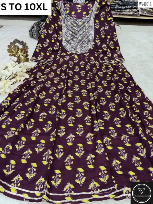 Readymade long gown full flair S TO 10XL - DESIGN 29 - VASTRA COLLECTION