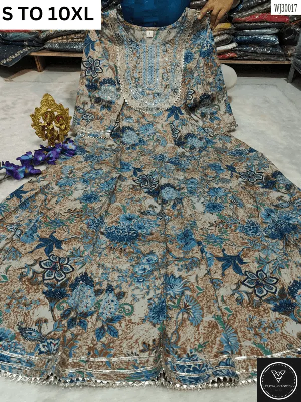 Readymade long gown full flair S TO 10XL - DESIGN 3 - VASTRA COLLECTION