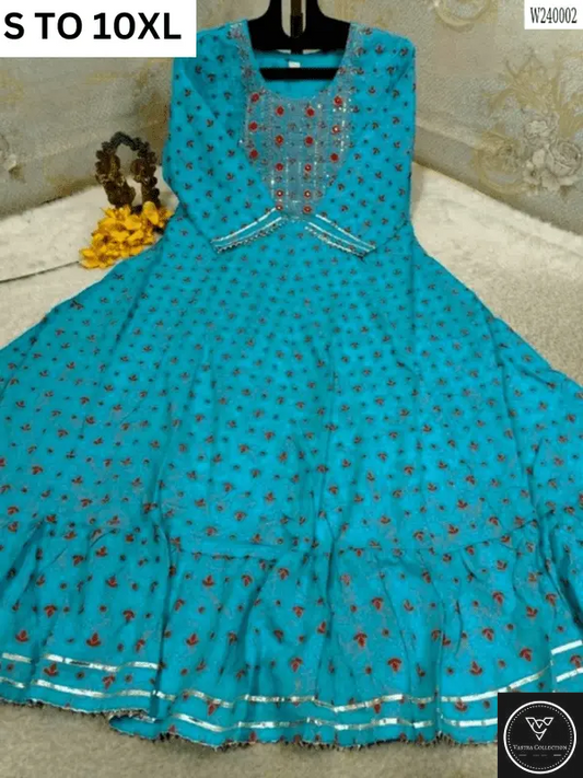 Readymade long gown full flair S TO 10XL - DESIGN 30 - VASTRA COLLECTION