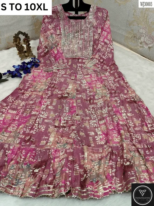 Readymade long gown full flair S TO 10XL - DESIGN 9 - VASTRA COLLECTION