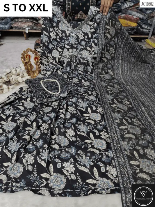 HEAVY ALIACUT KURTA PANT DUPATTA S TO XXL - DESIGN 11 - VASTRA COLLECTION