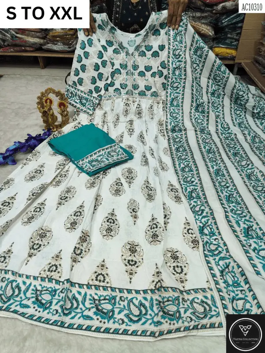 HEAVY ALIACUT KURTA PANT DUPATTA S TO XXL - DESIGN 16 - VASTRA COLLECTION