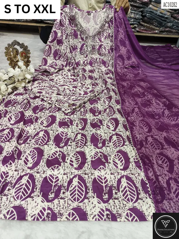 HEAVY ALIACUT KURTA PANT DUPATTA S TO XXL - DESIGN 39 - VASTRA COLLECTION