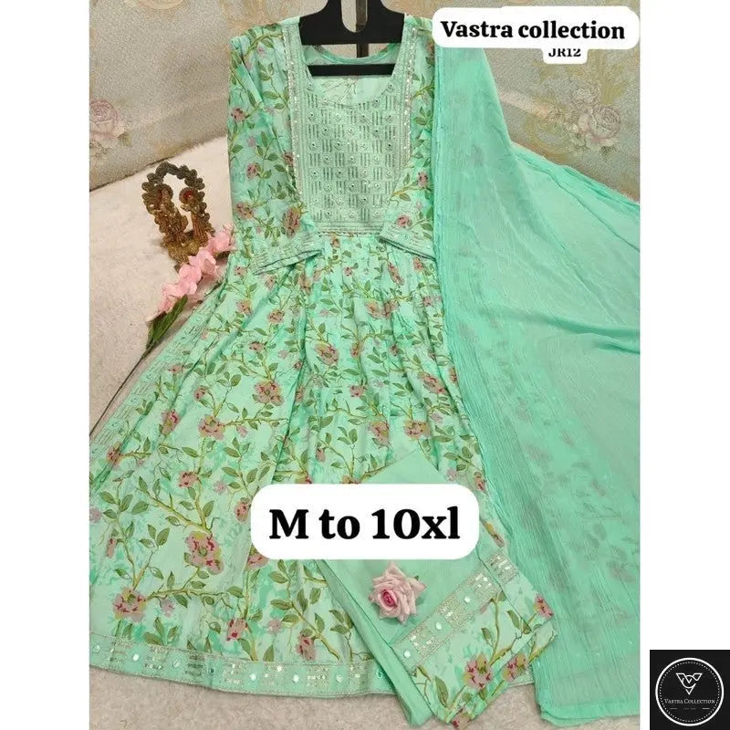 HEAVY NAIRACUT KURTA PANT DUPATTA S TO 10XL - DESIGN 7 - VASTRA COLLECTION
