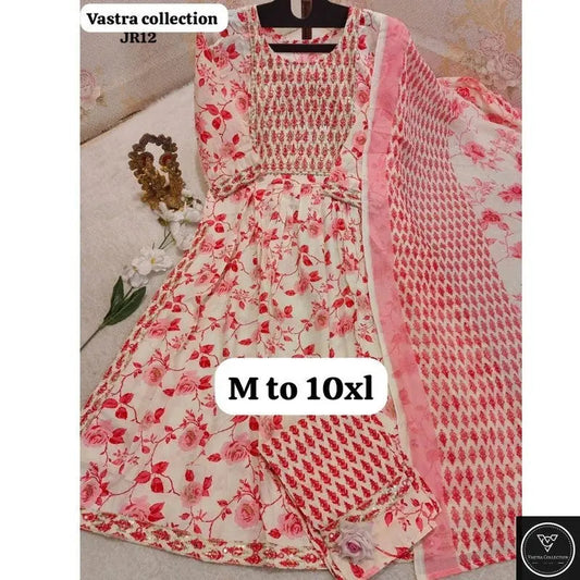 HEAVY NAIRACUT KURTA PANT DUPATTA S TO 10XL - DESIGN 8 - VASTRA COLLECTION