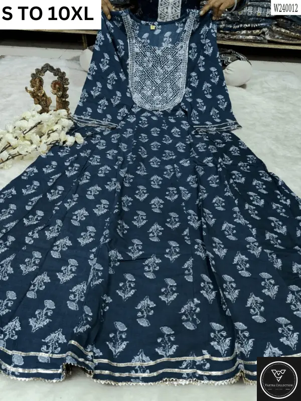 Readymade long gown full flair S TO 10XL - DESIGN 1 - VASTRA COLLECTION