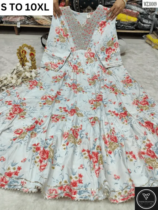 Readymade long gown full flair S TO 10XL - DESIGN 12 - VASTRA COLLECTION