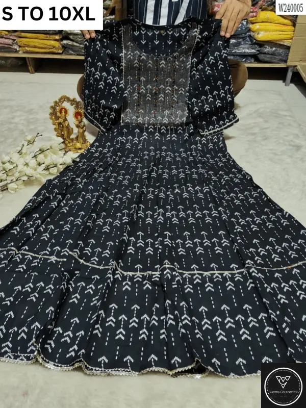 Readymade long gown full flair S TO 10XL - DESIGN 13 - VASTRA COLLECTION