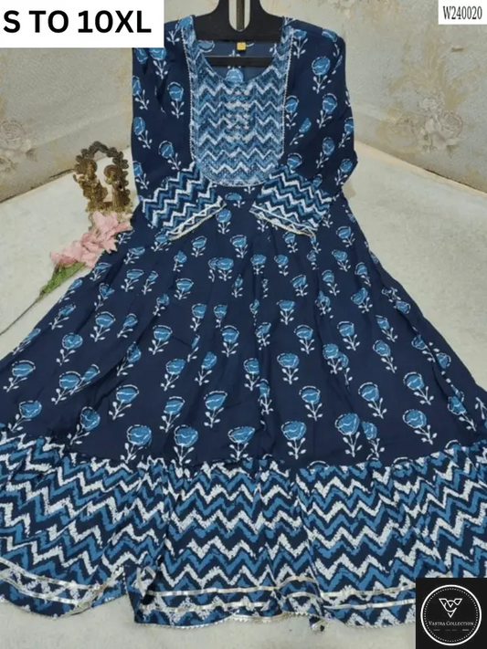 Readymade long gown full flair S TO 10XL - DESIGN 22 - VASTRA COLLECTION