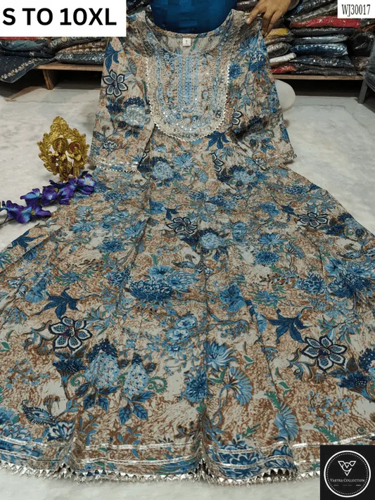 Readymade long gown full flair S TO 10XL - DESIGN 3 - VASTRA COLLECTION