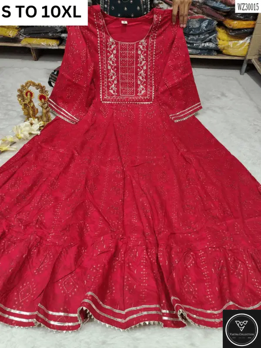 Readymade long gown full flair S TO 10XL - DESIGN 36 - VASTRA COLLECTION