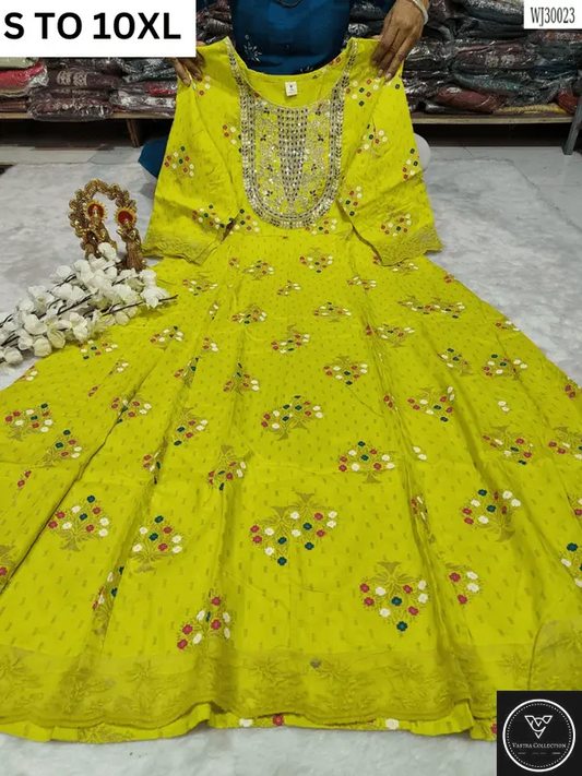 Readymade long gown full flair S TO 10XL - DESIGN 4 - VASTRA COLLECTION