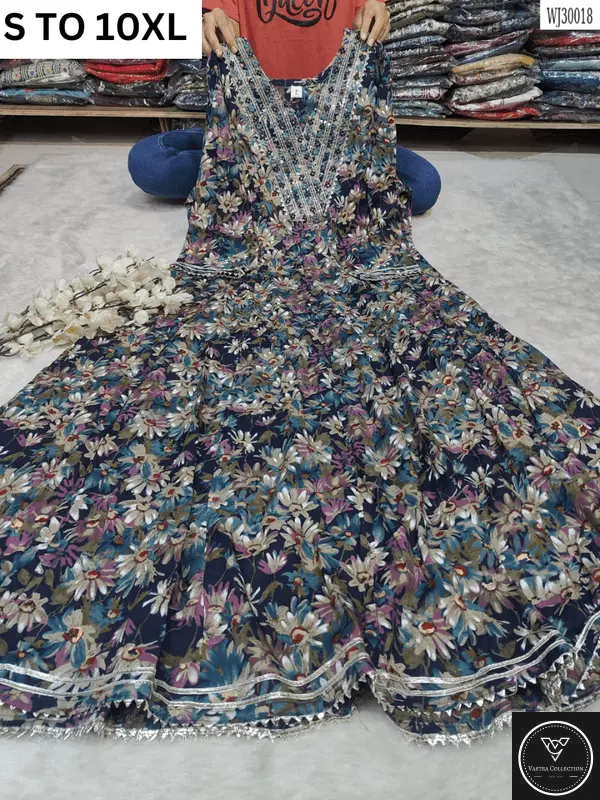 Readymade long gown full flair S TO 10XL - DESIGN 7 - VASTRA COLLECTION