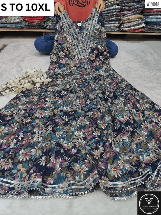 Readymade long gown full flair S TO 10XL - DESIGN 7 - VASTRA COLLECTION